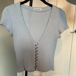 Reformation Nella Top - Sky Blue